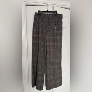 NWT Express Editor wide leg plaid pants, size 6R
